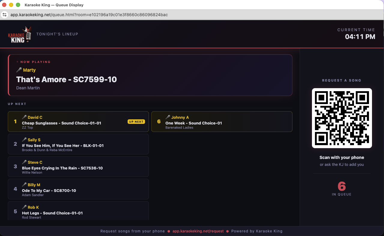 Audience Queue Screen